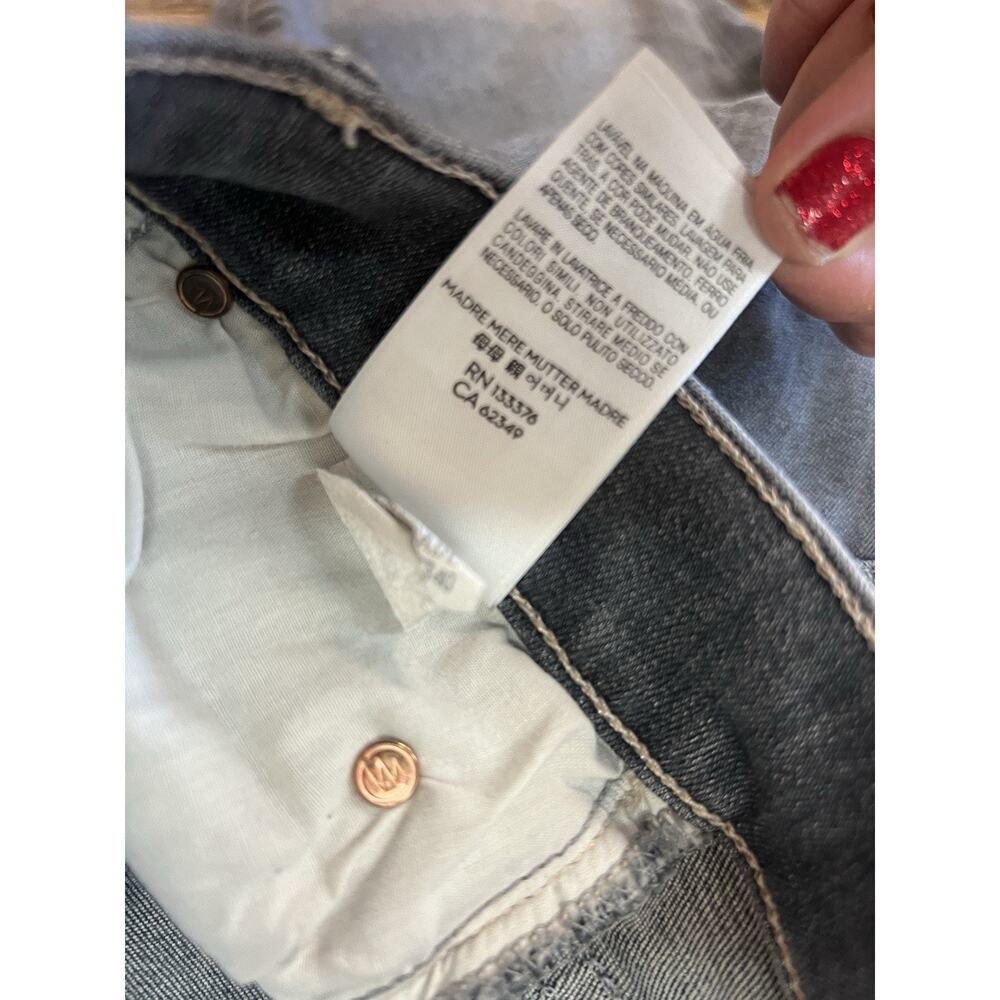 MOTHER The Rascal Ankle Snippet Jeans In Makin’ The Grade - Gray - Size 26 - Picture 6 of 9